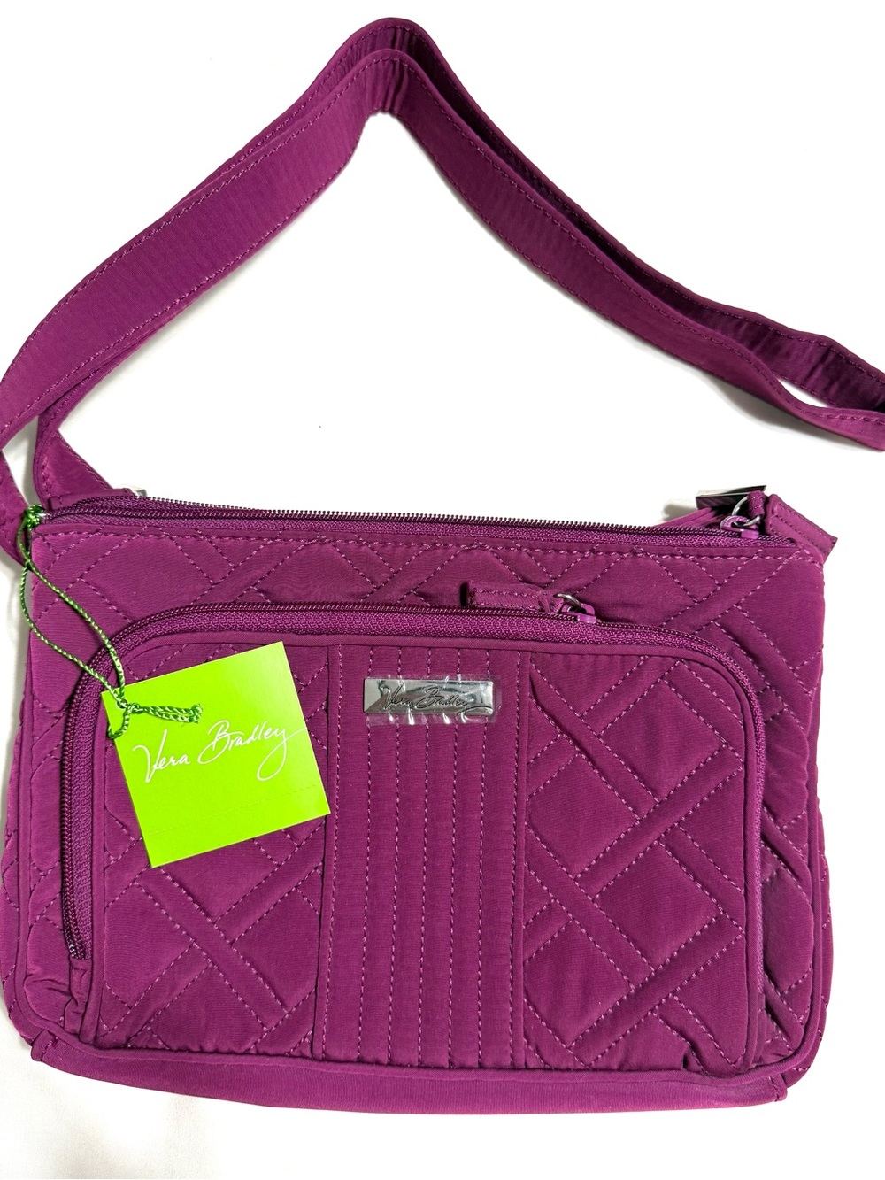 Vera Bradley Plum Quilted " Little Hipster" Crossbody Bag